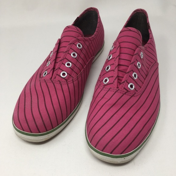 Keds Pink Striped Low Top Sneakers - Picture 3 of 8